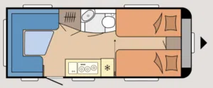 Indeling Hobby caravan De Luxe 495 UL